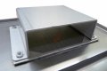 1x poštovní schránka B-017 k zazdění do sloupku s 1x zvonkem a přípravou pro HM + orámování L profilem - NEREZ / šedá | eshop.schranky-postovni.com
