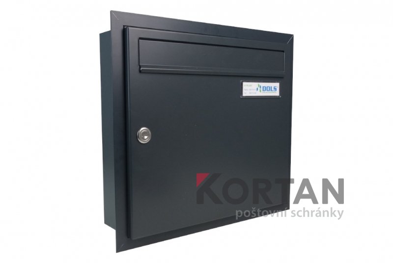 1x poštovní schránka A-01 k zazdění do sloupku + orámování L profilem - RAL standardní | eshop.schranky-postovni.com