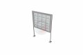 Vitrína exteriérová DOLS 1000x950 mm + stříška a stojiny - RAL standardní | eshop.schranky-postovni.com